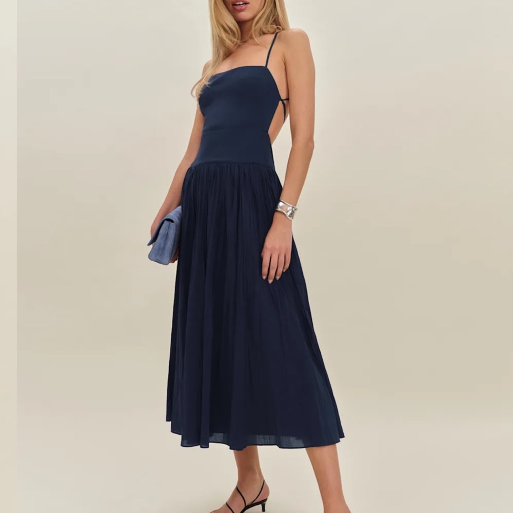 Reformation Perlette Dress Midnight